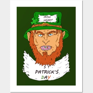 st patrick's day  irish  heart Posters and Art